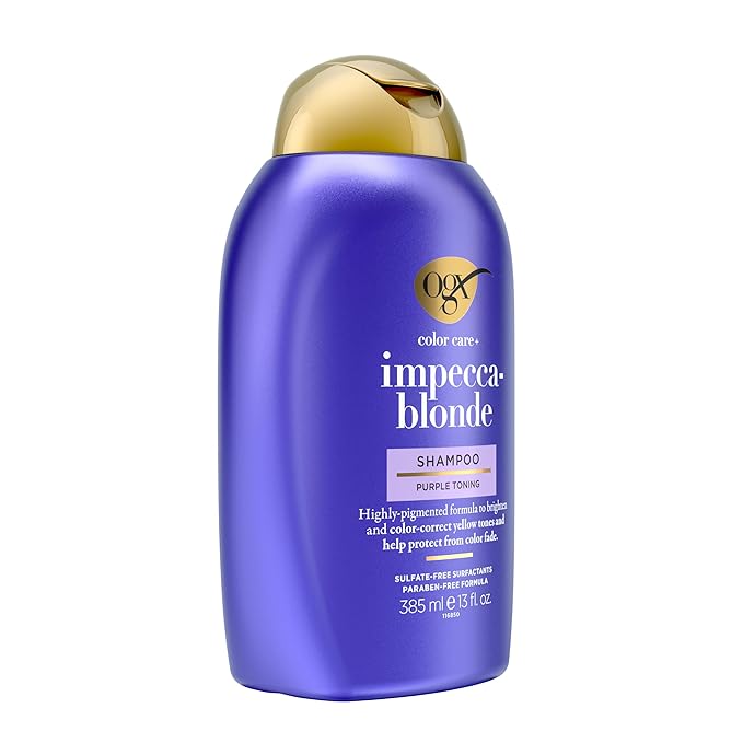 OGX Impecca-Blonde Purple Toning Shampoo, 13 fl oz