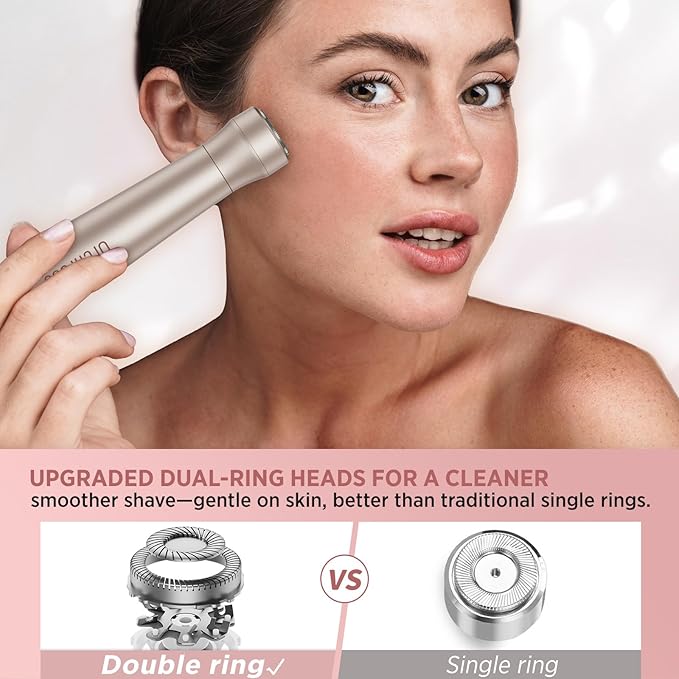Electric Razor for Women Body: Electric Shaver Rechargeable for Face - Painless Hair Trimming for Bikini Legs Underarms - OC-A12
