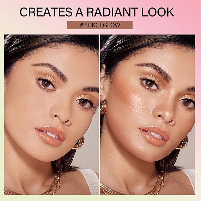 On-The-Go Bronzer Stick,Multi-Use Cream Contour Stick,Natural Long Lasting Stick,Multi-Use