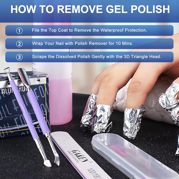 2PCS Metal Lavender/Taro Purple Cuticle