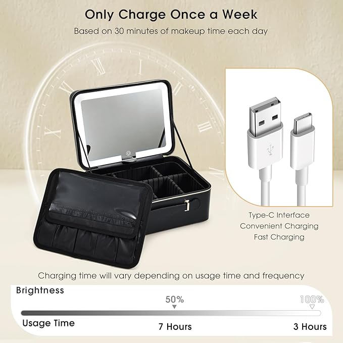 11.4 inch extra large makeup