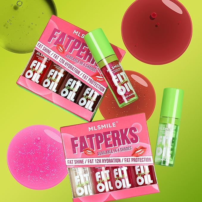 4 Colors Lip Oil Lip Glaze, Drip Lip Glaze,