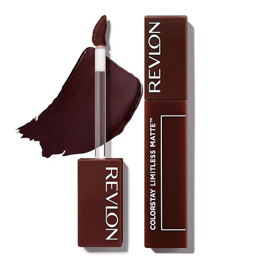 Revlon ColorStay Limitless Matte Liquid Lipstick, Vegan Formula, No-Budge, Longwear Lip Color, Long Lasting, Lightweight/Comfortable, Waterproof, 016 Extra Shot, 0.17 fl oz