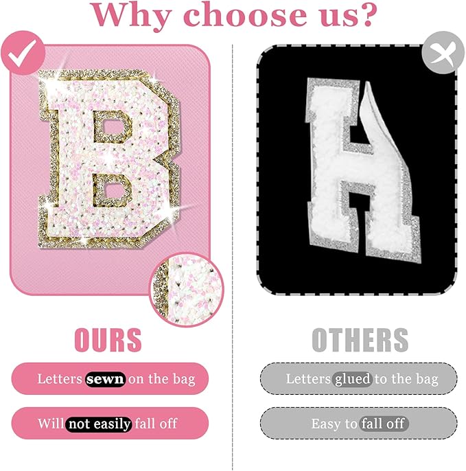 Personalized initial letter makeup bag,