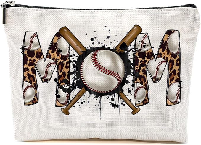 Baseball Gifts Mom Gifts, Baseball Stuff Makeup Bag, Mama Gifts for Mom Women Baseball Team Player Mum Friend, Baseball Mom Cosmetic Bag, Baseball Coach Gifts Toiletry Bag Christmas Birthday Gifts