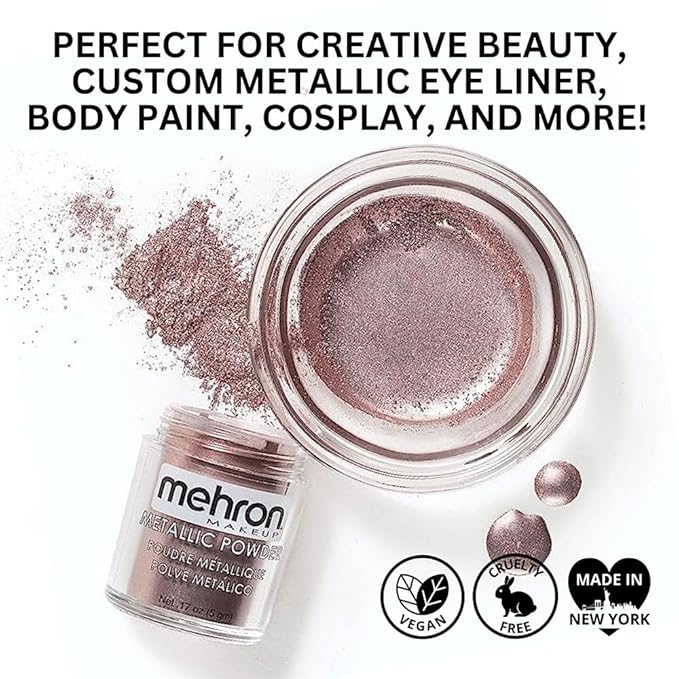 Mehron Makeup Metallic Powder (.) with Mixing Liqu 17 oz