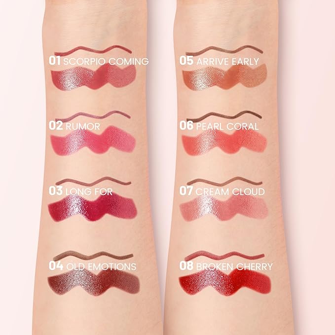 2Pcs Lipstick and Lip Liner Combo, Lip Liner and Lip Gloss Kit for Women, Matte Lip Pencil and Smooth Hydrating Lipstick with Sharpener, Non-Stick Lip Makeup Set