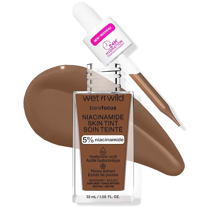 wet n wild Bare Focus Niacinamide Skin Tint | Mahogany
