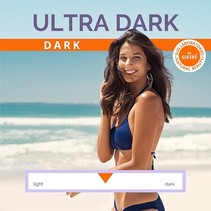 Sun Laboratories By Giesee Ultra Dark Spray Tan Solution 1/2 Gallon - Professional Sunless Tanning Spray for Airbrush Tan, Self Tanner Mist, Sun Tanning Lotion, Fake Tan