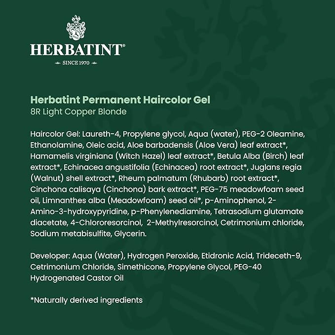 Herbatint Permanent Haircolor Gel, 8R
