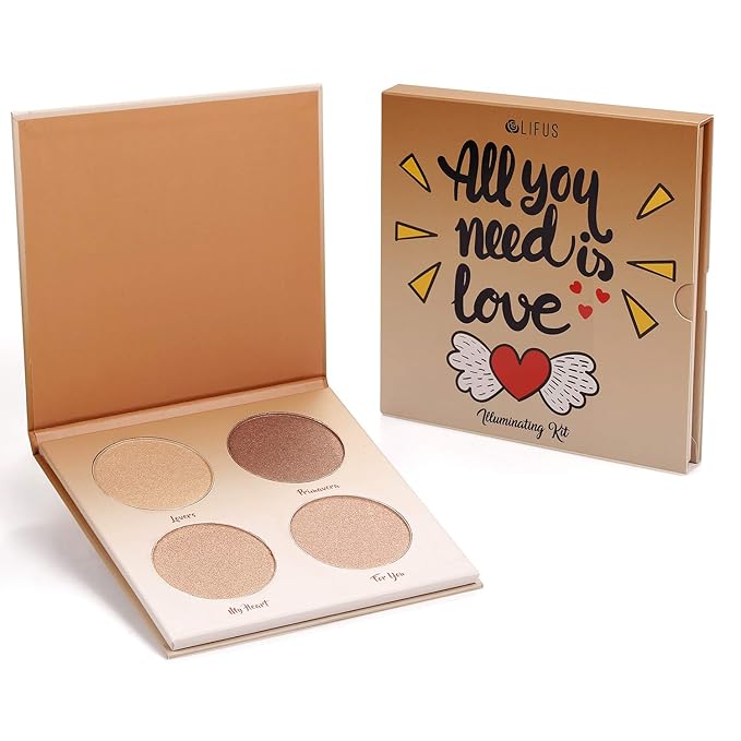 Highlighter Palette,Highlighter Makeup Palette, Glow Bronzer Highlighter Powder makeup palette