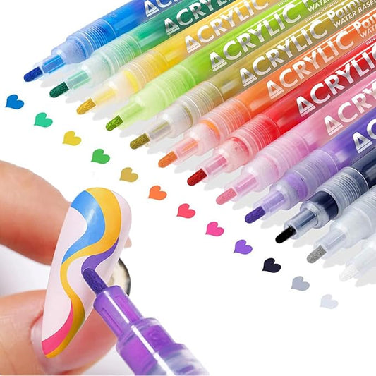 12 colors nail art pens