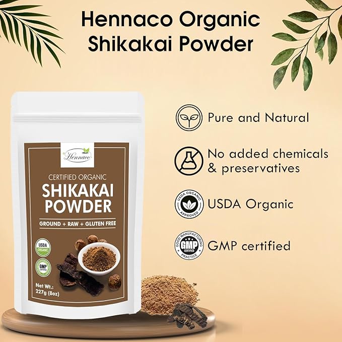 Organic Shikakai Powder| Acacia concinna Powder| Natural Hair (8 OZ) 227 G