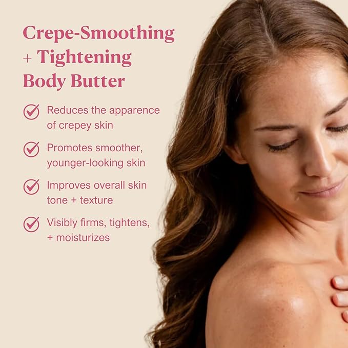 Nakery Skin Toning Body Butter for Women - Firming Body Lotion for Women - Peptide Infused Body Lotion for Crepey & Sagging Skin - Skin Firming Lotion for Neck, Arms & Legs - Dulce Vanilla