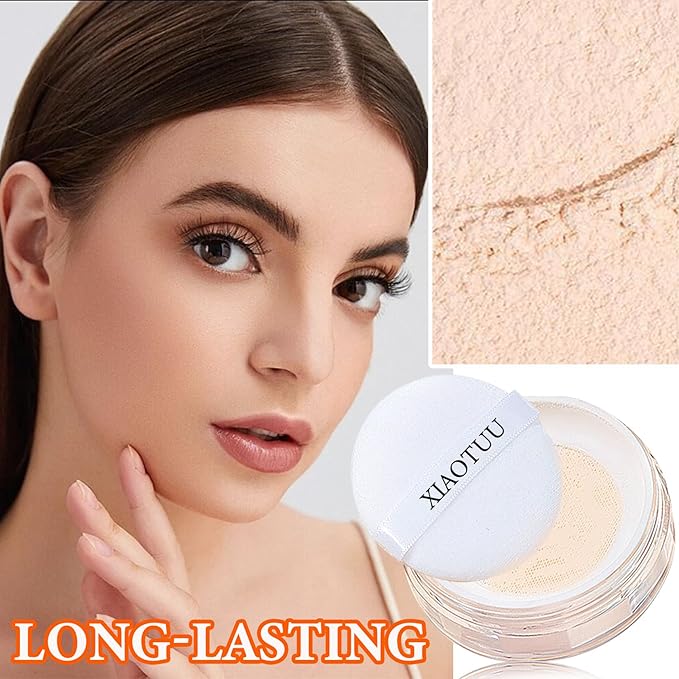 Loose Setting Face Powder,Loose Powder Lightweight & Breathable Women(Natural)