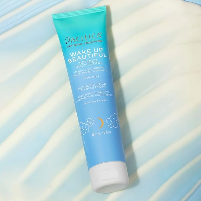 Pacifica Body Lotion Retinol Cream -Wake Up Beautiful Retinoid Renewing for Skin Elasticity Hydration & Plumpness - for Anti-Aging Fine Lines & Dry Skin Clean Vegan & Cruelty-Free Dermatologist Tested
