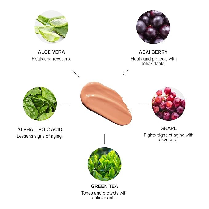 100% PURE Water Foundation Full Coverage Hydrating Makeup, Fl Oz