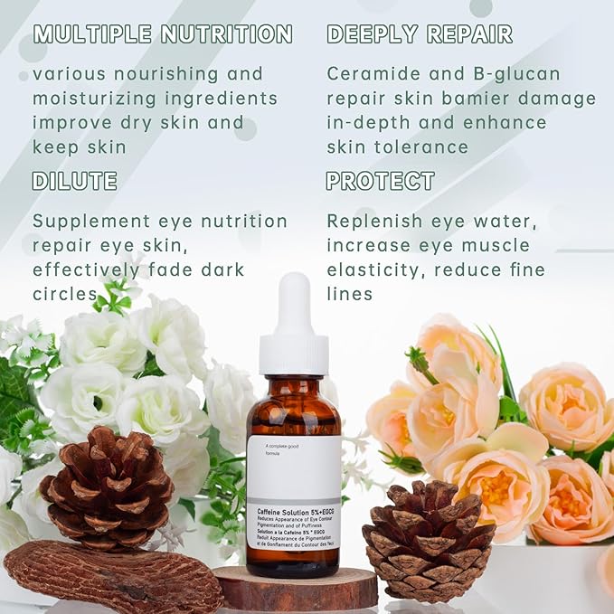 Caffeine eye serum for reducing