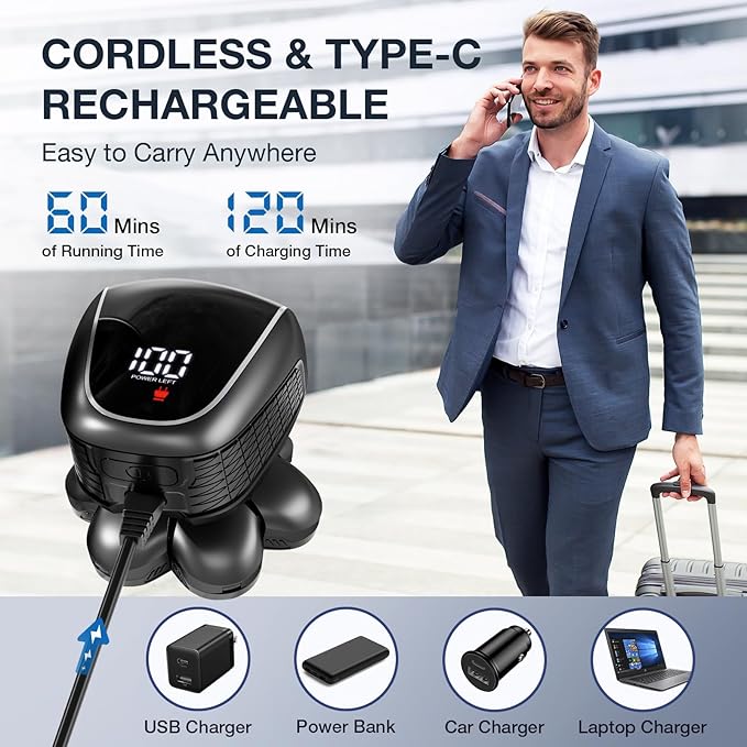 Head Shaver 7D, Wyklaus Head Shavers for Bald Men, Head Electric Razor with Nose Hair Trimmer, Waterproof Wet Dry Mens Grooming Kit, Anti-Pinch (Black)