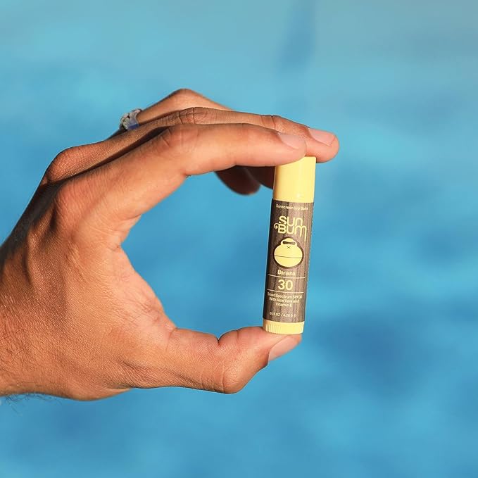 Sun Bum SPF 30 Sunscreen Lip Balm | Vegan and Cruelty Free Broad Spectrum UVA/UVB Lip Care with Aloe and Vitamin E for Moisturized Lips | Banana Flavor | 0.15 oz