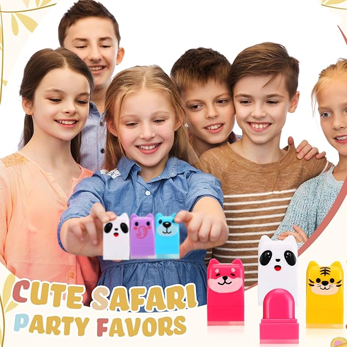 12 Pcs Farm Animals Birthday Lip