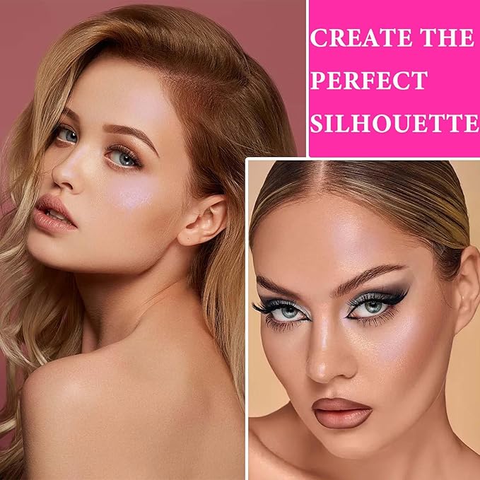 Cream Contour Sticks,Smooth Shimmer Highlighter Makeup Stick,Lightweight Multi for Women(#01)