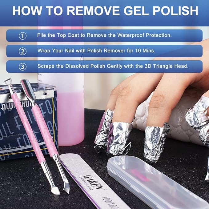 2PCS Metal Mauve/Pink Purple Cuticle