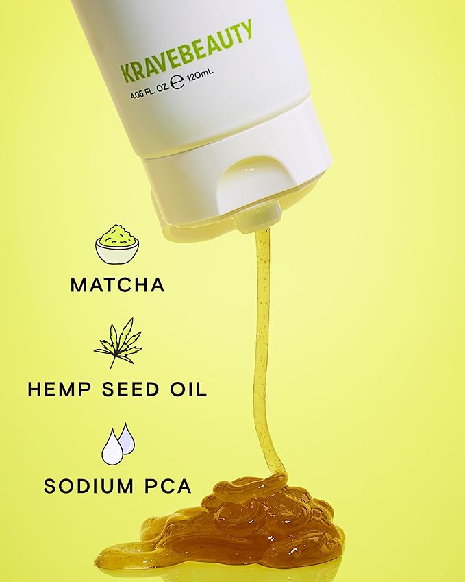 KraveBeauty Matcha Hemp Hydrating Cleanser, Non-Stripping