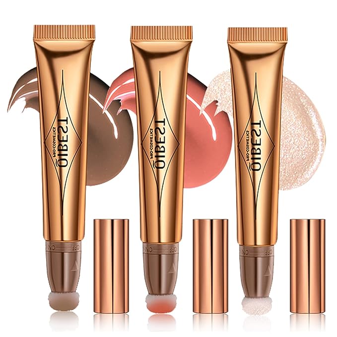 3PCS Liquid Contour Beauty Wand, Liquid Blush Highlighter