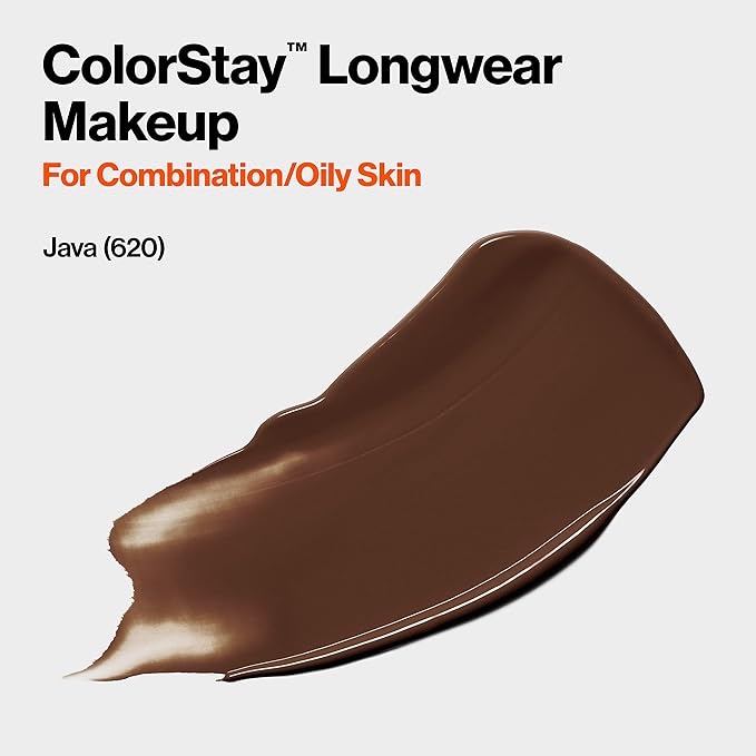Revlon Liquid Foundation, ColorStay Face Makeup for Combination Java (620), 1.0 oz