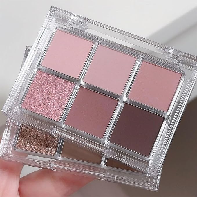 6 Colors Nude Pink Purple Matte Shimmer Eyeshadow