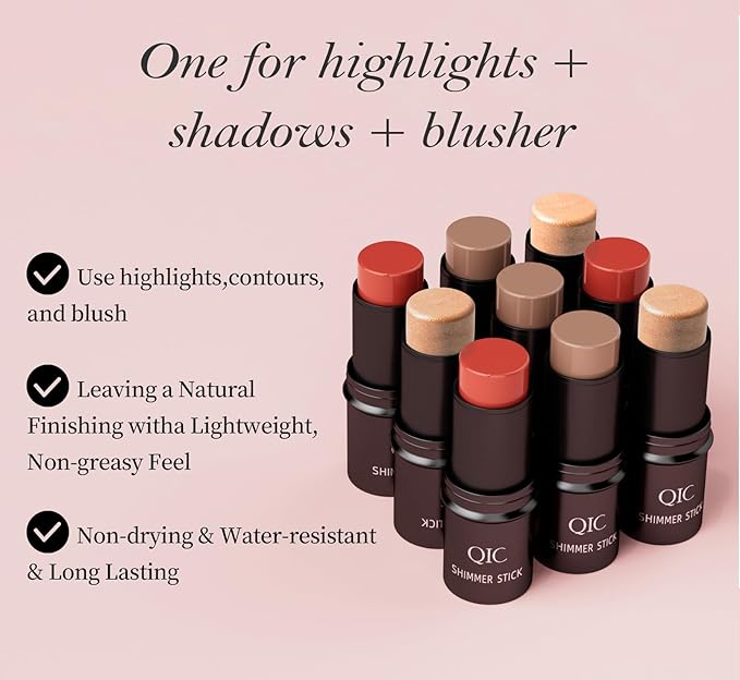 3 Colors Multi-Function Stick Set 3D Face Highlight (3 In1)