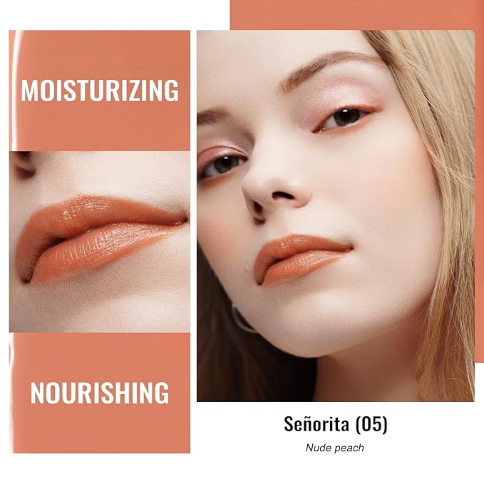 Oulac Moisture Shine Lipsticks Set - Red Orange Purple 3Pcs | Ultra Hydrating Juicy & Glossy, Soild Lip Gloss, Lightweight Smooth, Natural Look Best for Dry, Cracked and Chapped Lips, Vegan (05+06+07)