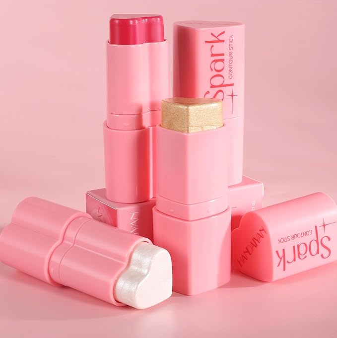 Heart Blush Stick, Matte Rouge Stick, Cheek Contour (06#, 0.) 21 OZ
