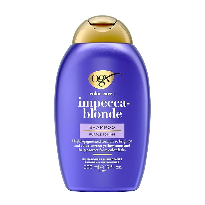 OGX Impecca-Blonde Purple Toning Shampoo, 13 fl oz