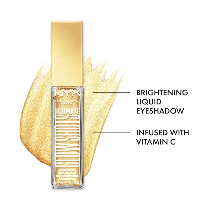 NYX PROFESSIONAL MAKEUP Ultimate Glow Shots, Liquid Eyeshadow, Long-Lasting Shimmer Eye Shadow with Vitamin C - Lemon Slayed