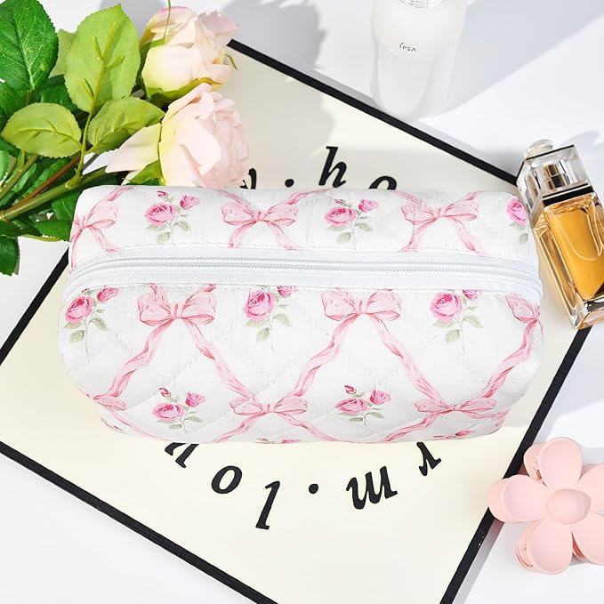 Soidram floral makeup bag quilted