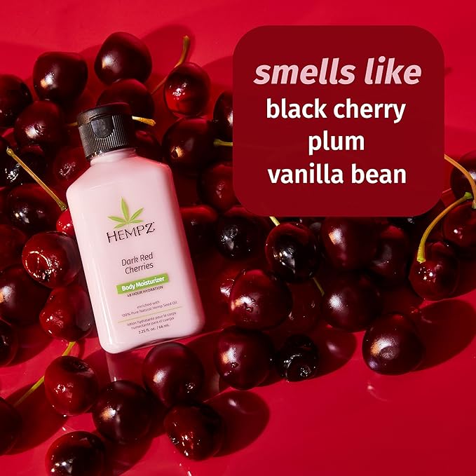 Hempz Mini Brazilian Berry Beauty Actives Lotion, Hydrating Moisturizer for Body, Hands and Feet 2.25 oz.