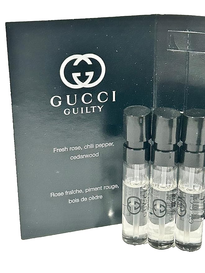 Gucci Guilty Sample Perfume MEN Guilty Guilty PARFUM Spray Pour Homme Size 1.5 ML / 0.05 (set of 3)