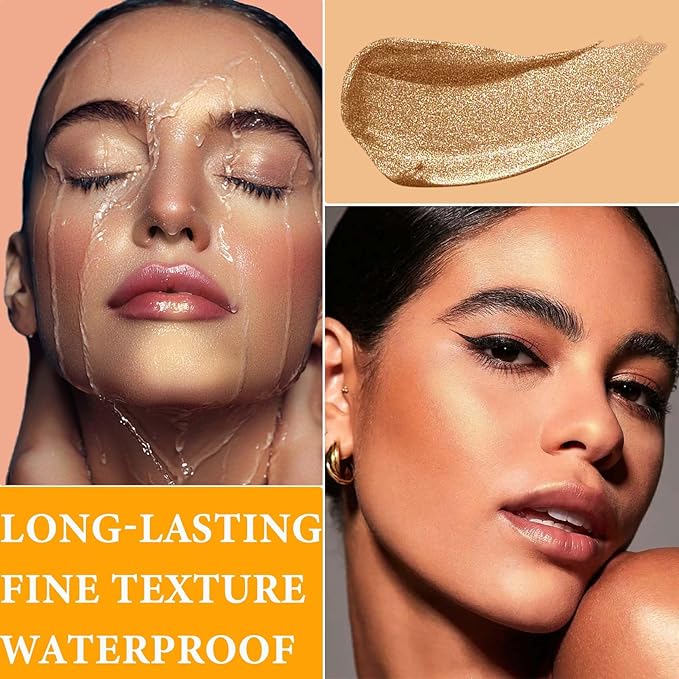 Cream Contour Sticks,Smooth Shimmer Highlighter Makeup Stick,Lightweight Multi for Women(#02)