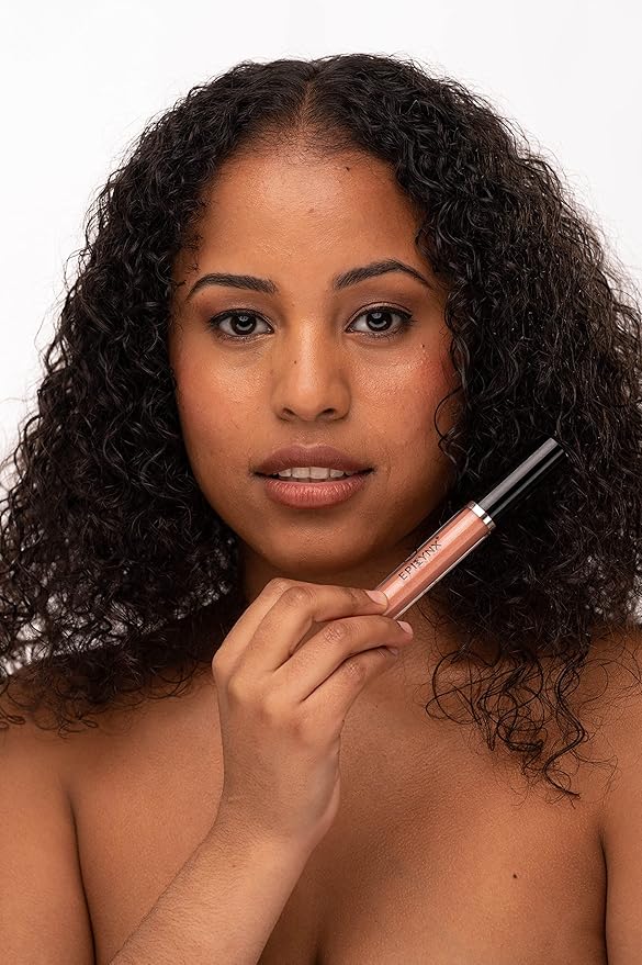 Vegan Moisturizing, Long Lasting Lip Gloss - Satin & Glitter - Allergen Free for Sensitive Skin - Shimmer Brown by Dr. Liia