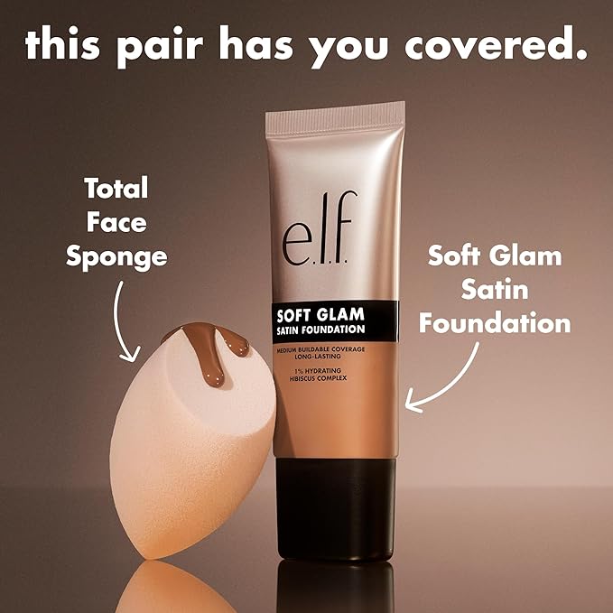 e.l.f. Soft Glam Foundation, Medium Coverage, Long-Lasting & Light Warm