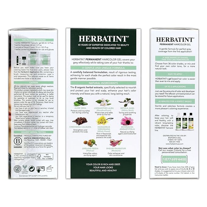 Herbatint Permanent Haircolor Gel, 7N