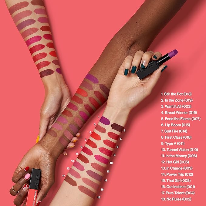 REVLON Lipstick, ColorStay Suede Ink, Built-in Primer, Infused with Vitamin E, Waterproof, Smudge-proof, Matte Color, 013 Stir The Pot, 0.09 oz.