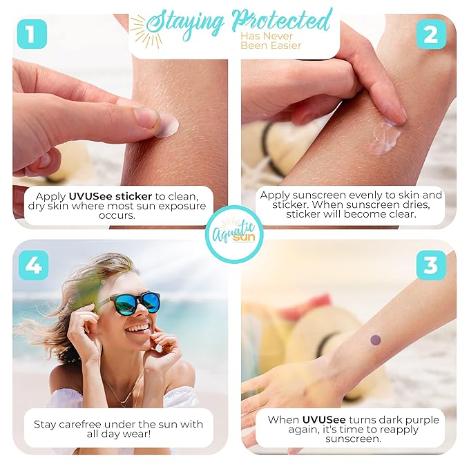 UV Stickers for Sunscreen Reapplication to