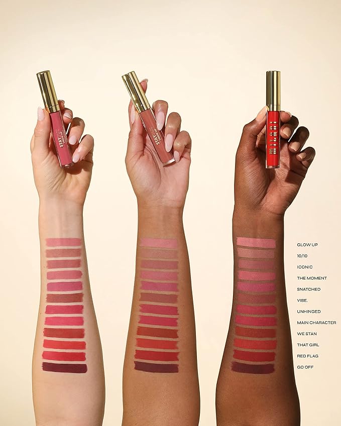 Milani Stay Put Longwear Liquid Lipstick - Smudge-Proof, Kiss-Proof, and Fade-Resistant Formula for All-Day Wear - Snatched
