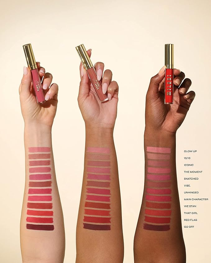Milani Stay Put Longwear Liquid Lipstick - Smudge-Proof, Kiss-Proof, and Fade-Resistant Formula for All-Day Wear - Main Character
