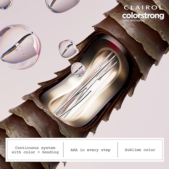 Clairol ColorStrong Permanent Zero Ammonia Hair Dye, 6.1 Light Ash Brown - Machu Picchu Hair Color, Pack of 1