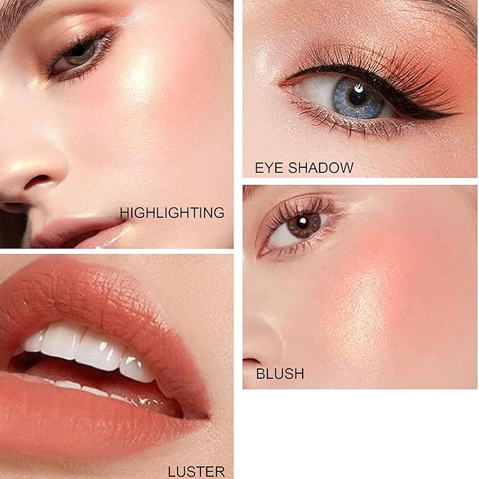 Heart Blush Stick, Matte Rouge Stick, Cheek Contour (04#, 0.) 21 OZ