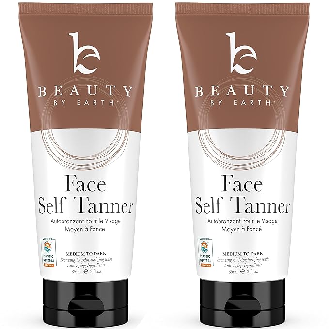 Face Self Tanner Tanning Lotion - Medium to Dark Self Tanning Lotion Fake Tan, Tanning Lotion Self Tanner Face Tanner, Sunless Tanner for Face, Buildable Natural Glow, Self Tan Sunless Tanning Lotion